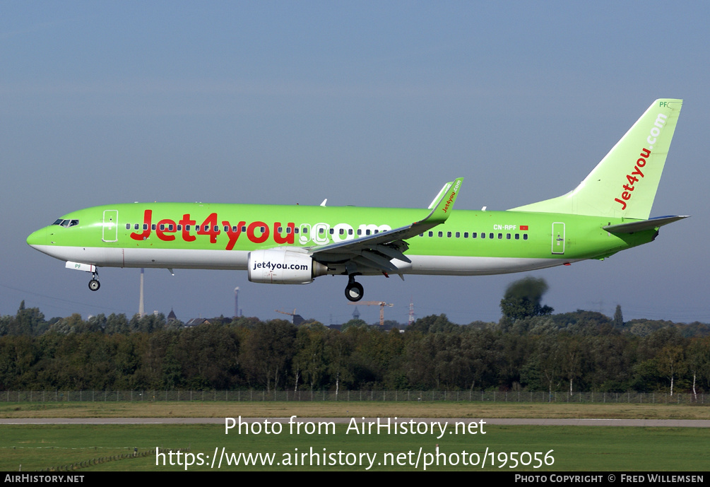 Aircraft Photo of CN-RPF | Boeing 737-8K5 | Jet4you | AirHistory.net #195056