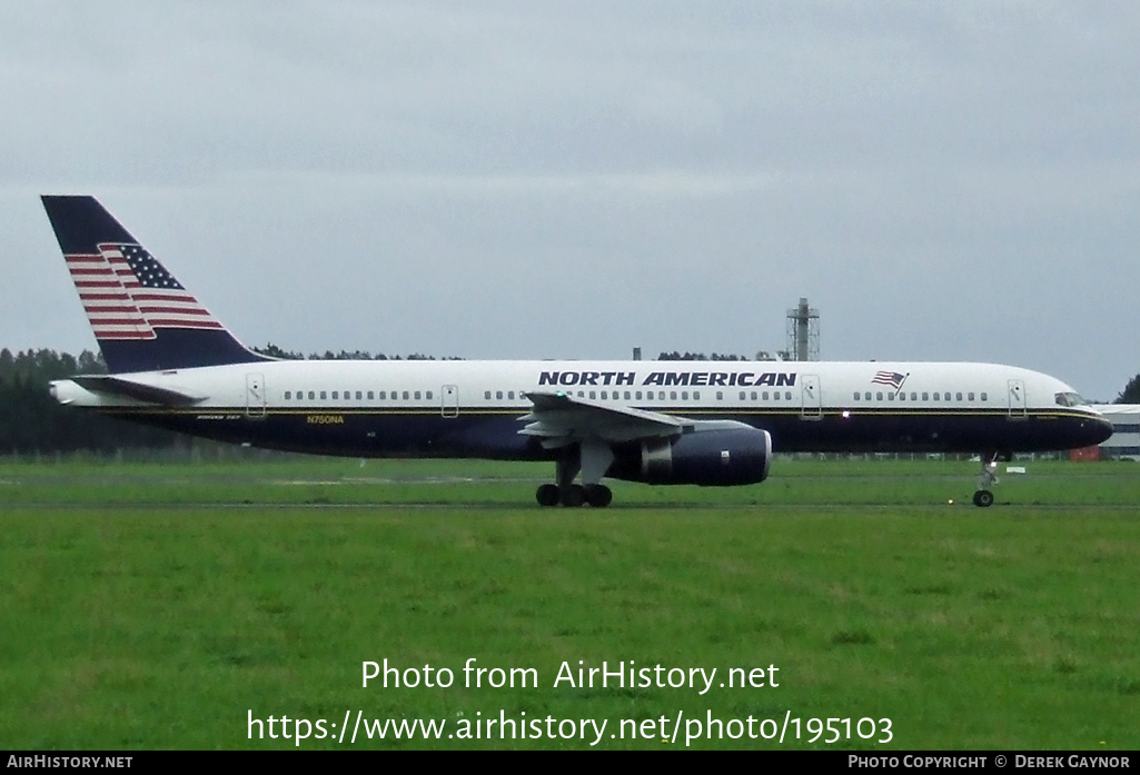 Aircraft Photo of N750NA | Boeing 757-28A | North American Airlines | AirHistory.net #195103