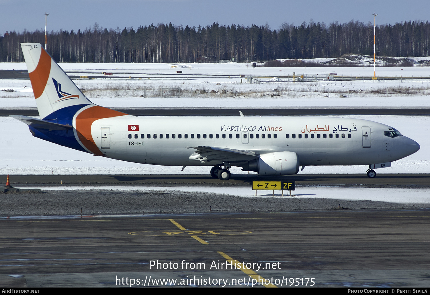 Aircraft Photo of TS-IEG | Boeing 737-31S | Karthago Airlines | AirHistory.net #195175