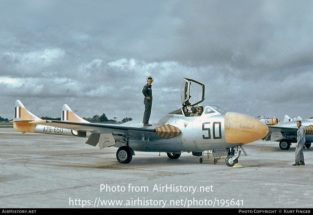 Aircraft Photo of A79-650 | De Havilland D.H. 115 Vampire T35 | Australia - Air Force | AirHistory.net #195641