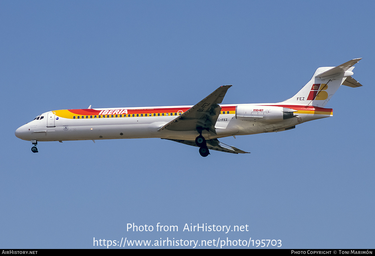 Aircraft Photo of EC-FEZ | McDonnell Douglas MD-87 (DC-9-87) | Iberia | AirHistory.net #195703