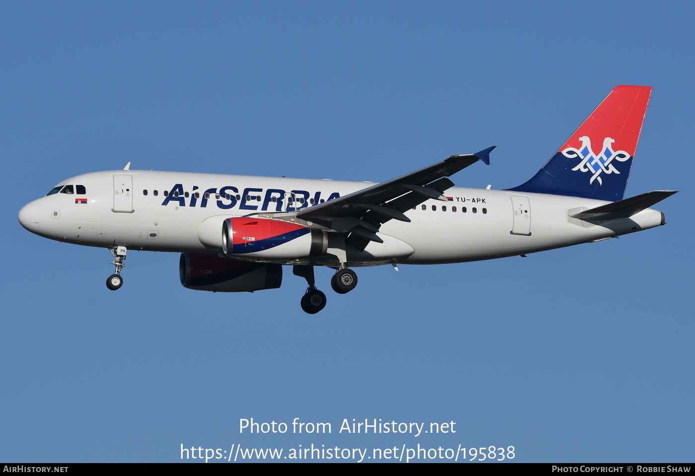 Aircraft Photo of YU-APK | Airbus A319-132 | Air Serbia | AirHistory.net #195838