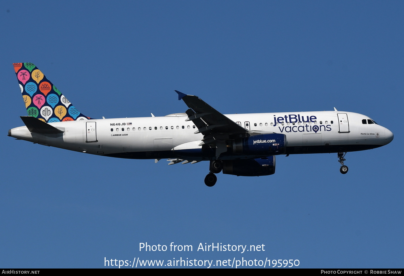 Aircraft Photo of N648JB | Airbus A320-232 | JetBlue Vacations | AirHistory.net #195950