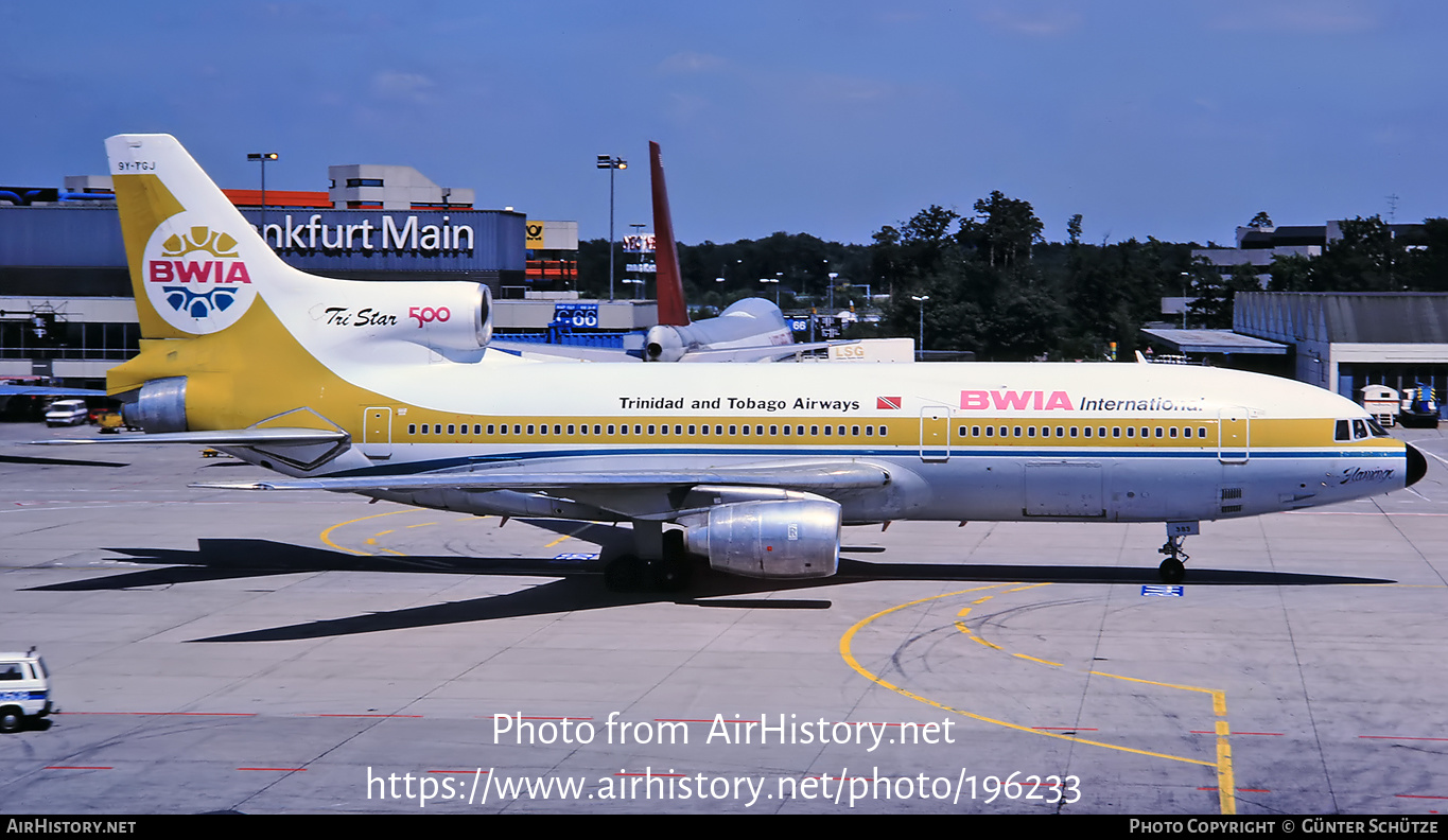 Aircraft Photo of 9Y-TGJ | Lockheed L-1011-385-3 TriStar 500 | BWIA International - Trinidad and Tobago Airways | AirHistory.net #196233