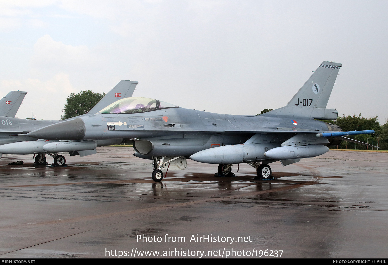 Aircraft Photo of J-017 | General Dynamics F-16AM Fighting Falcon | Netherlands - Air Force | AirHistory.net #196237