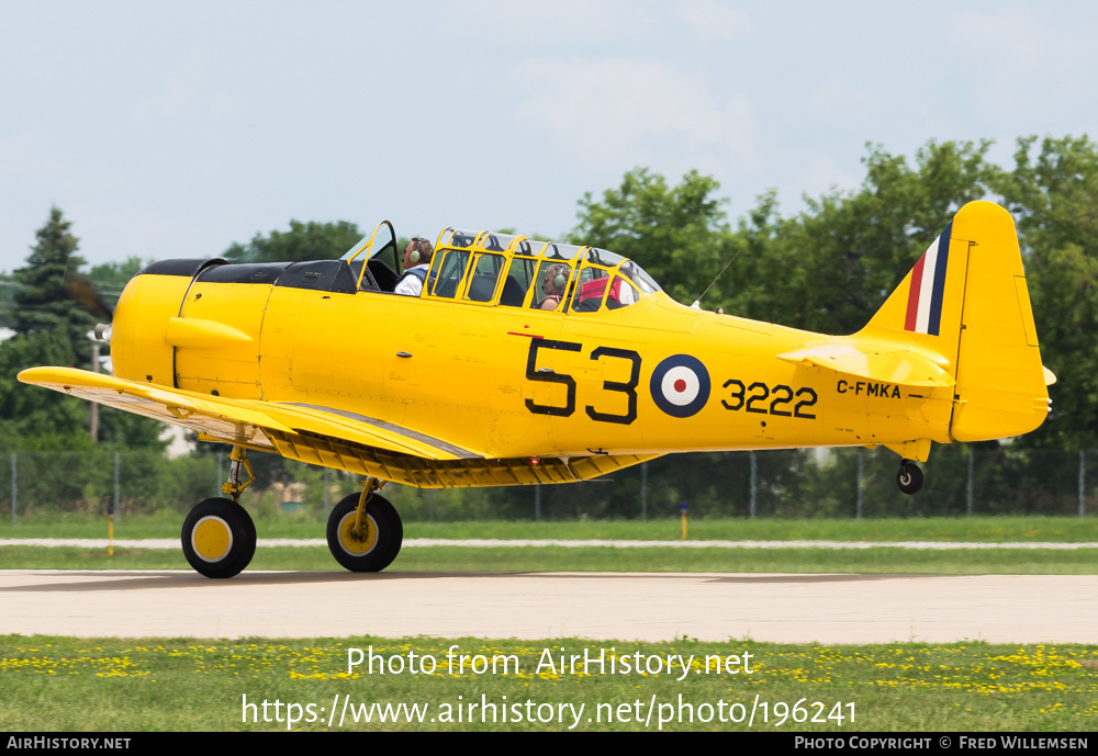 Aircraft Photo of C-FMKA / 3222 | North American AT-6D Harvard II | Canada - Air Force | AirHistory.net #196241