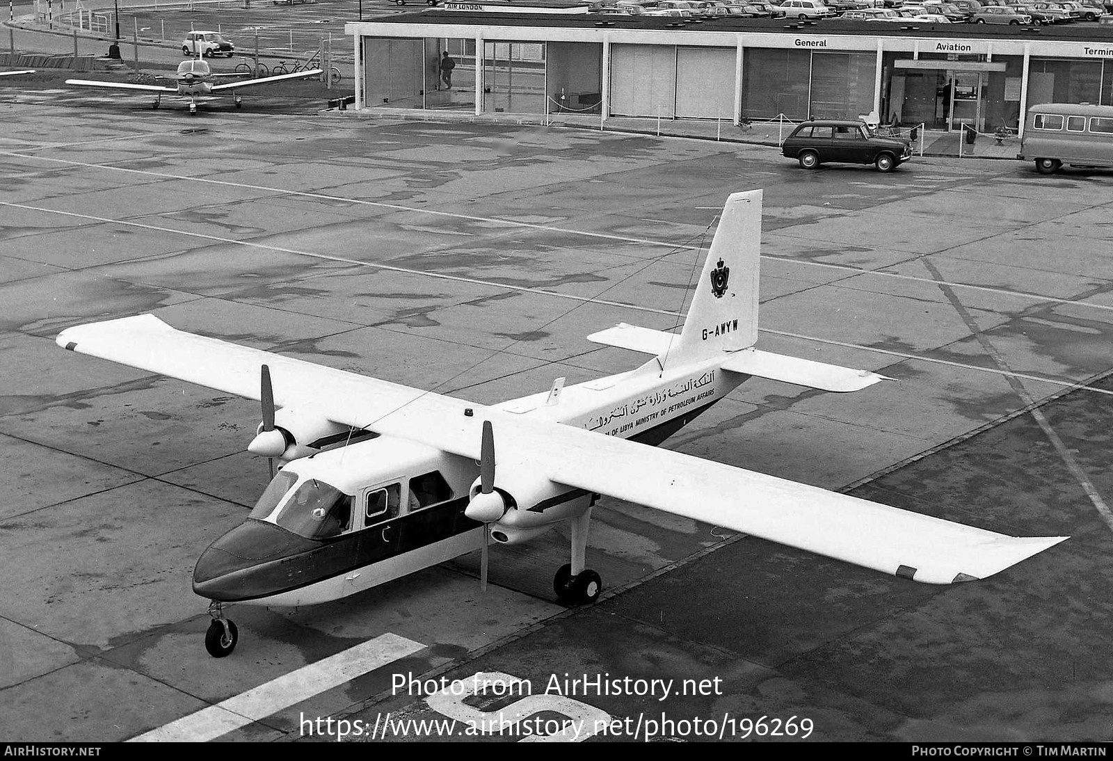 Aircraft Photo of G-AWYW | Britten-Norman BN-2A Islander | Kingdom of Libya Ministry of Petroleum Affairs | AirHistory.net #196269