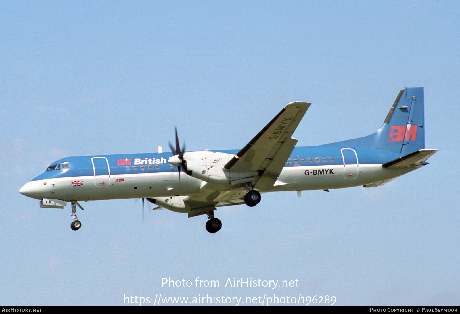 Aircraft Photo of G-BMYK | British Aerospace ATP | British Midland Airways - BMA | AirHistory.net #196289