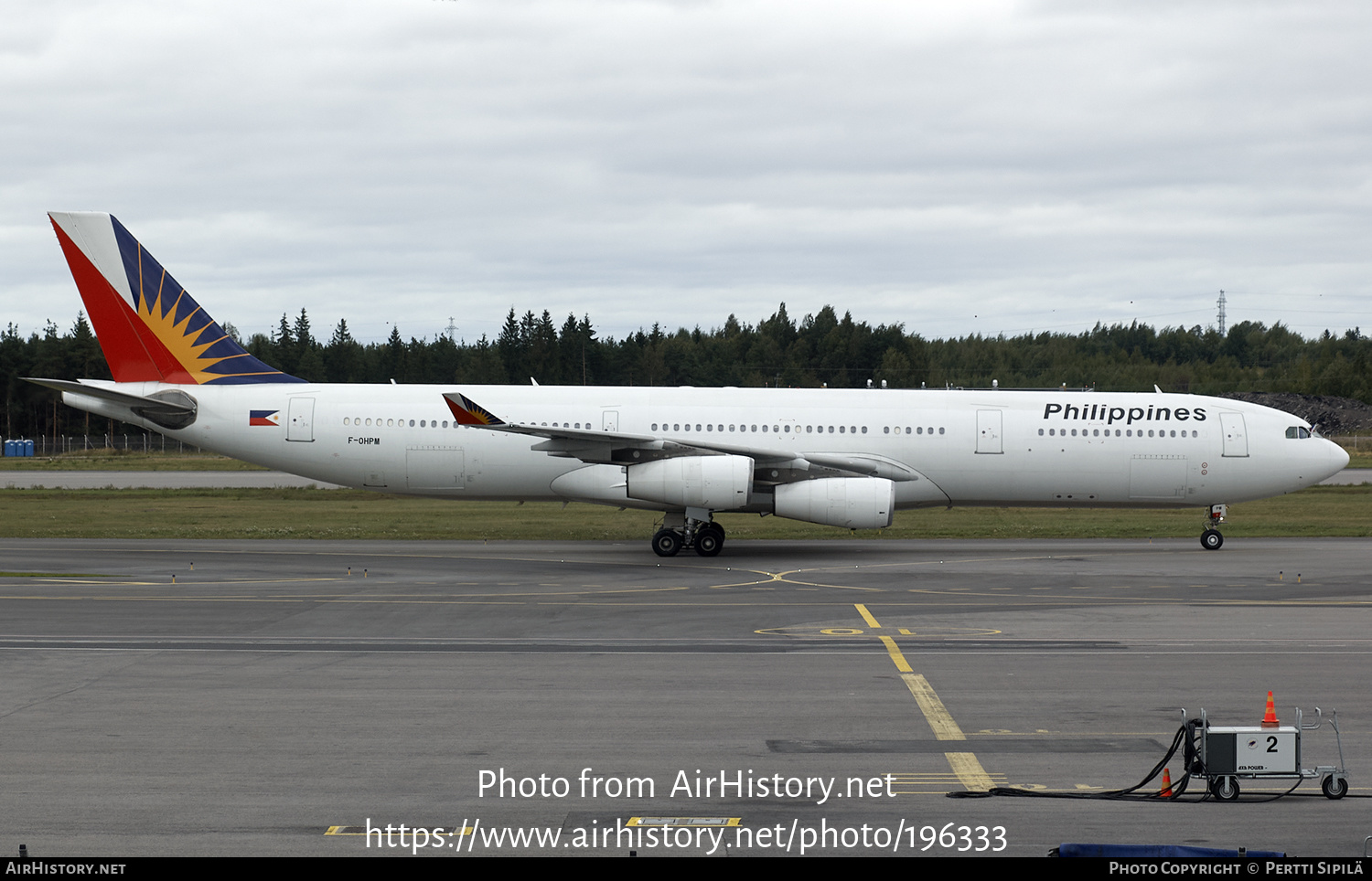 Aircraft Photo of F-OHPM | Airbus A340-313 | Philippine Airlines | AirHistory.net #196333