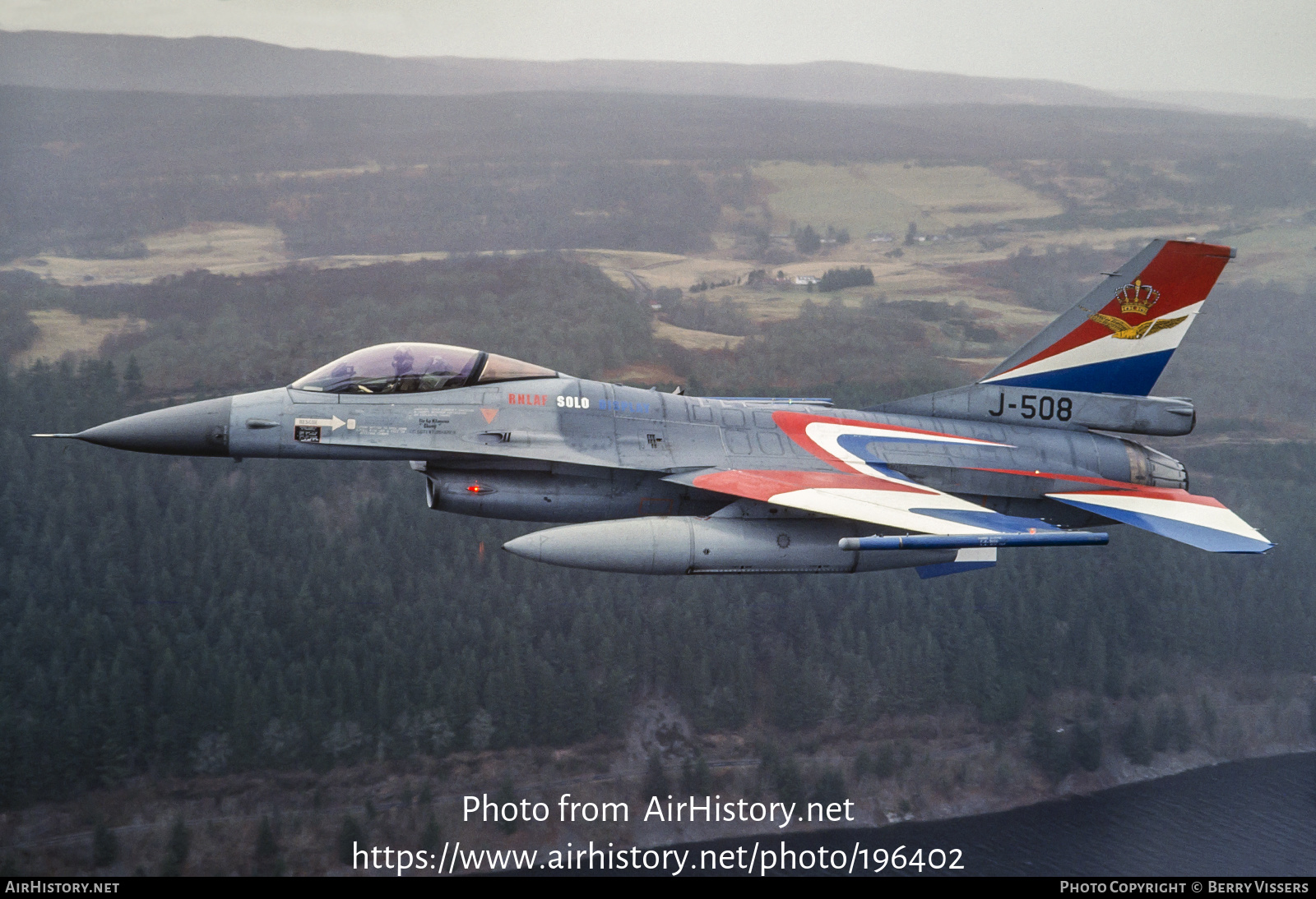 Aircraft Photo of J-508 | General Dynamics F-16A Fighting Falcon | Netherlands - Air Force | AirHistory.net #196402