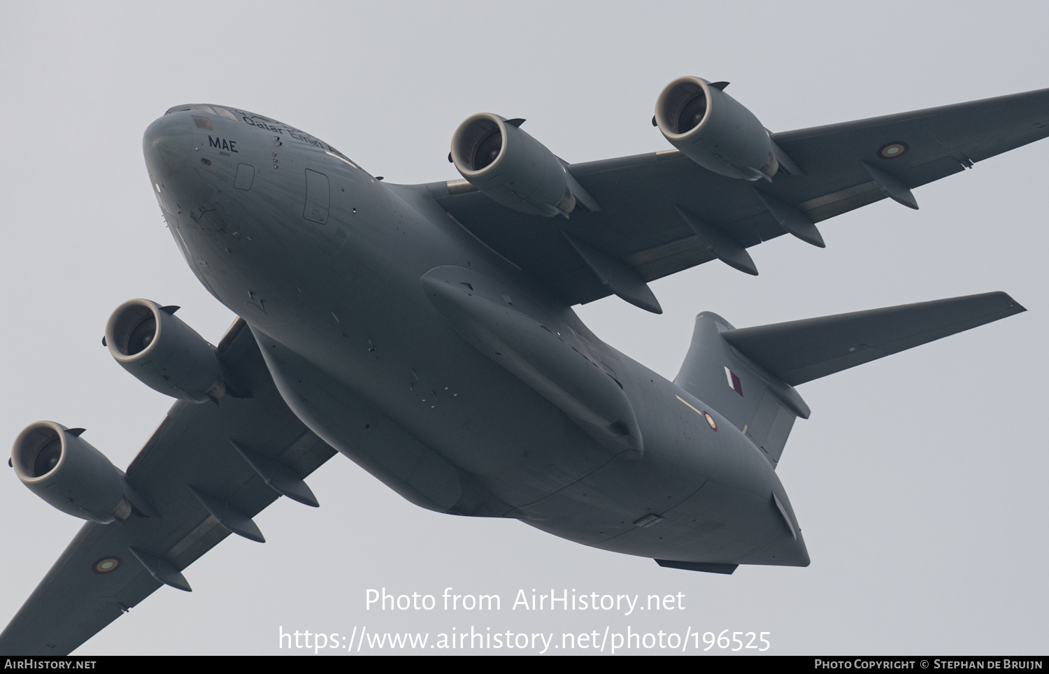 Aircraft Photo of A7-MAE / MAE | Boeing C-17A Globemaster III | Qatar - Air Force | AirHistory.net #196525