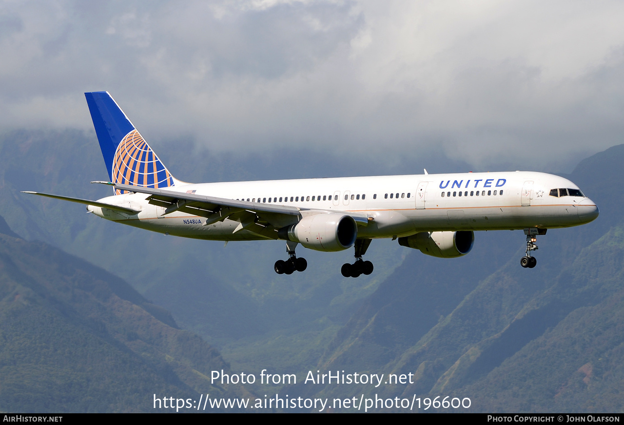 Aircraft Photo of N548UA | Boeing 757-222 | United Airlines | AirHistory.net #196600