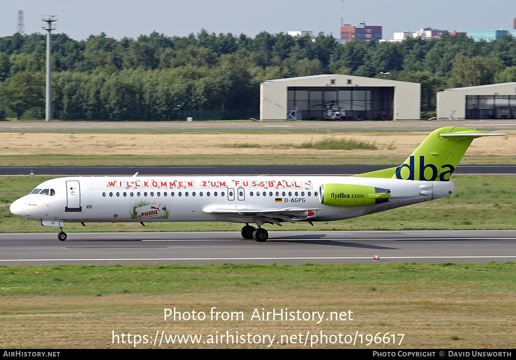 Aircraft Photo of D-AGPG | Fokker 100 (F28-0100) | DBA - Deutsche BA | AirHistory.net #196617