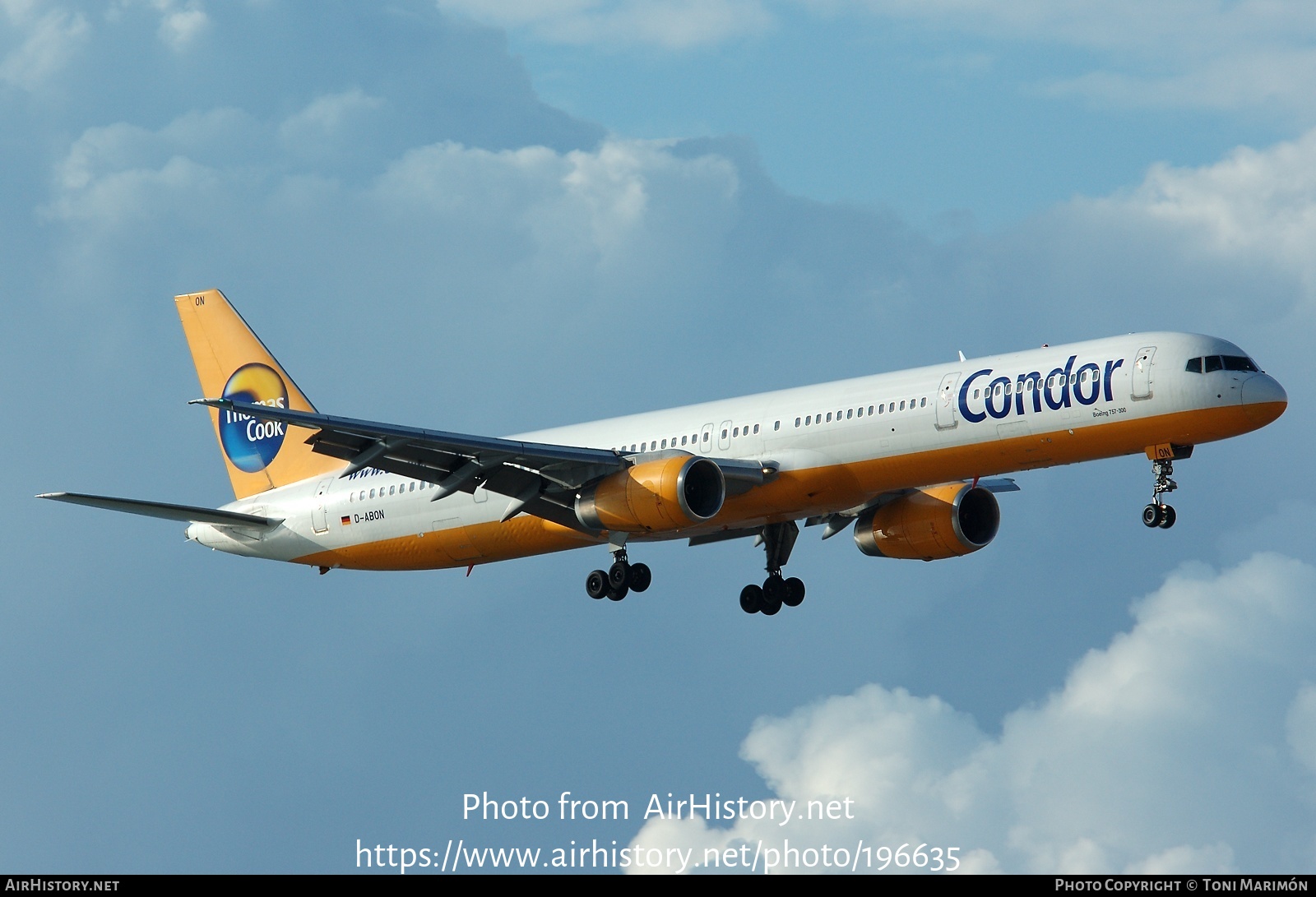 Aircraft Photo of D-ABON | Boeing 757-330 | Condor Flugdienst | AirHistory.net #196635