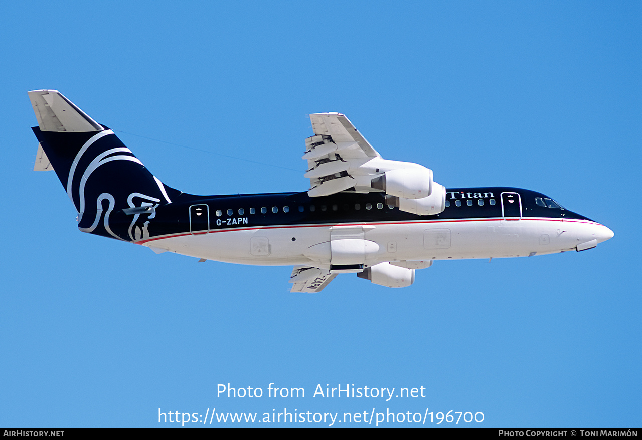 Aircraft Photo of G-ZAPN | British Aerospace BAe-146-200QC | Titan Airways | AirHistory.net #196700