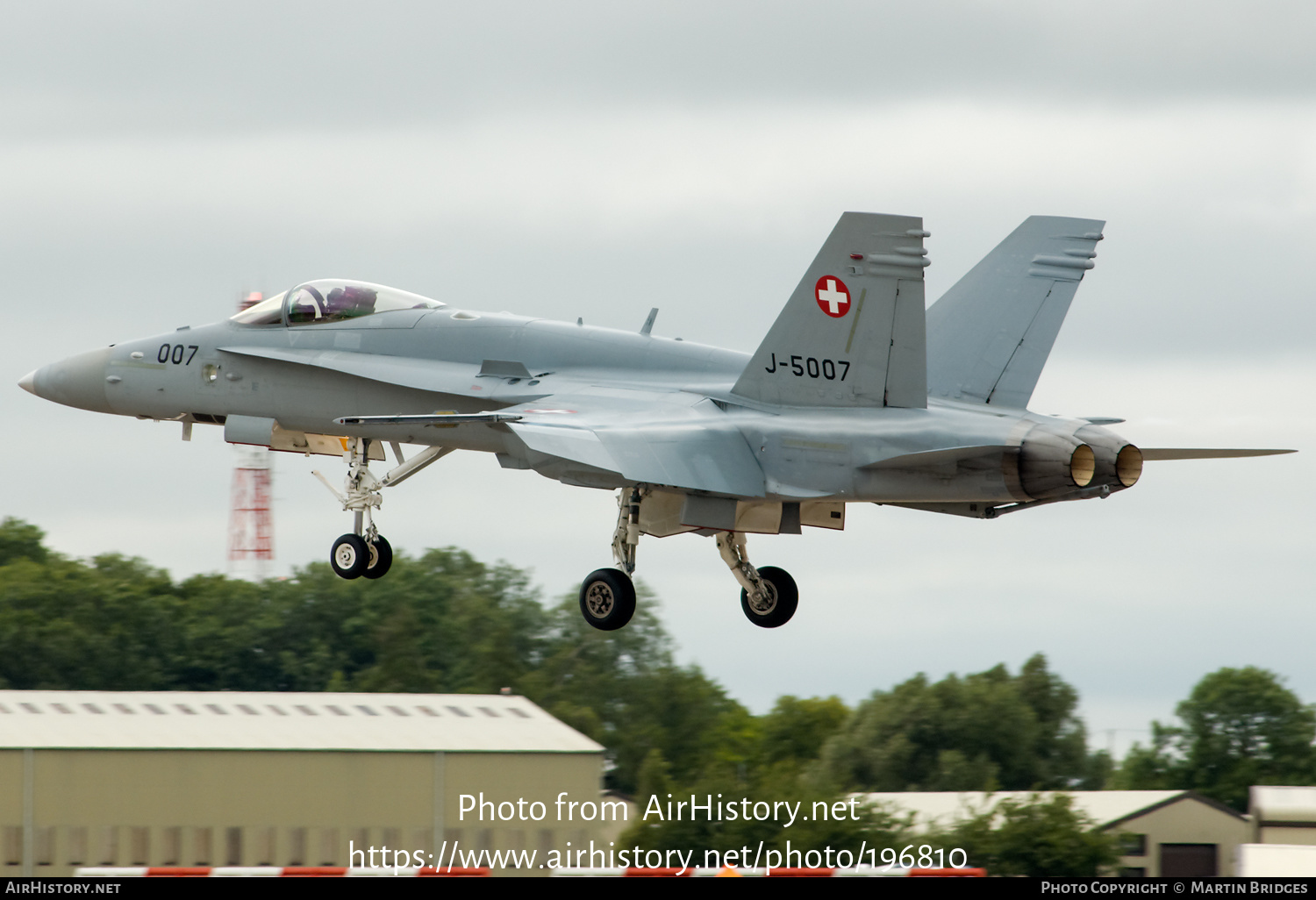 Aircraft Photo of J-5007 | McDonnell Douglas F/A-18C Hornet | Switzerland - Air Force | AirHistory.net #196810