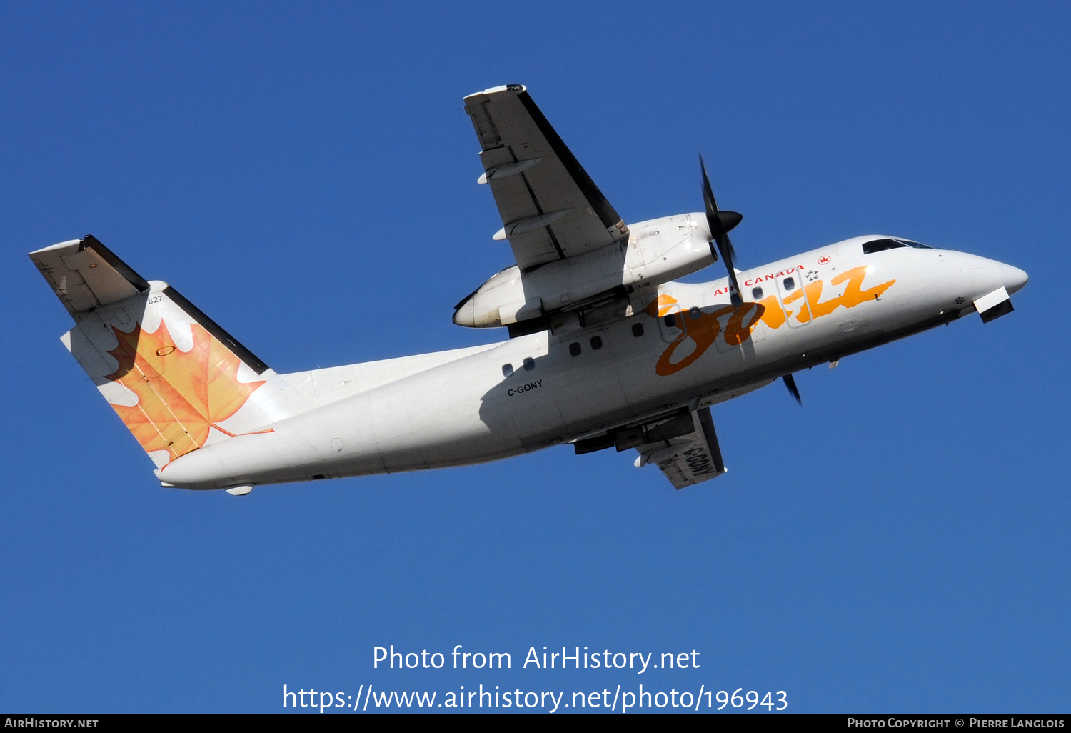 Aircraft Photo of C-GONY | De Havilland Canada DHC-8-102 Dash 8 | Air Canada Jazz | AirHistory.net #196943