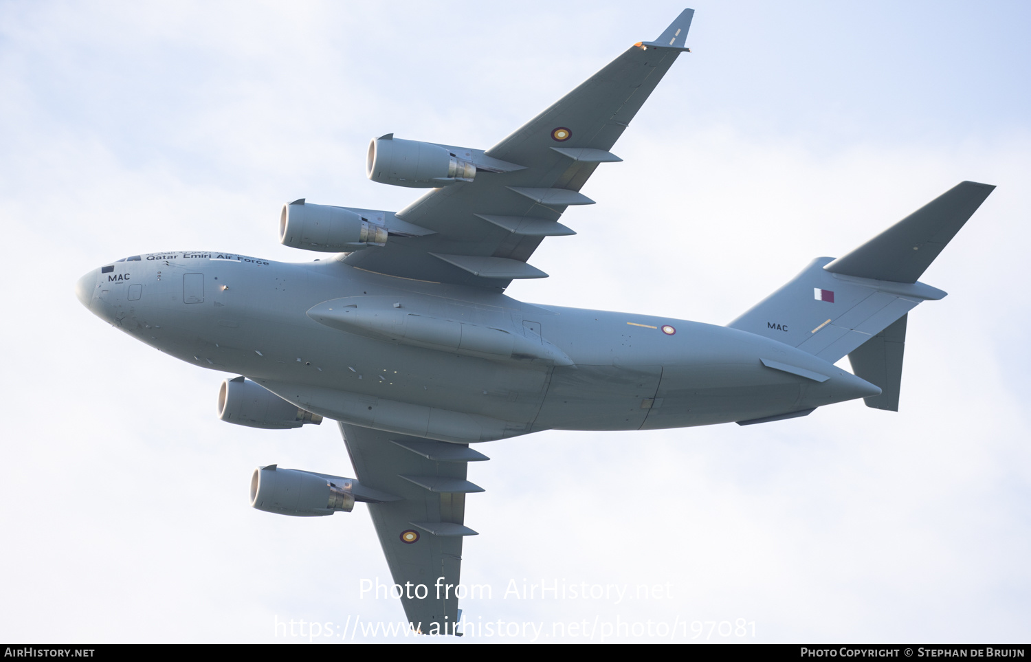 Aircraft Photo of A7-MAC / MAC | Boeing C-17A Globemaster III | Qatar - Air Force | AirHistory.net #197081