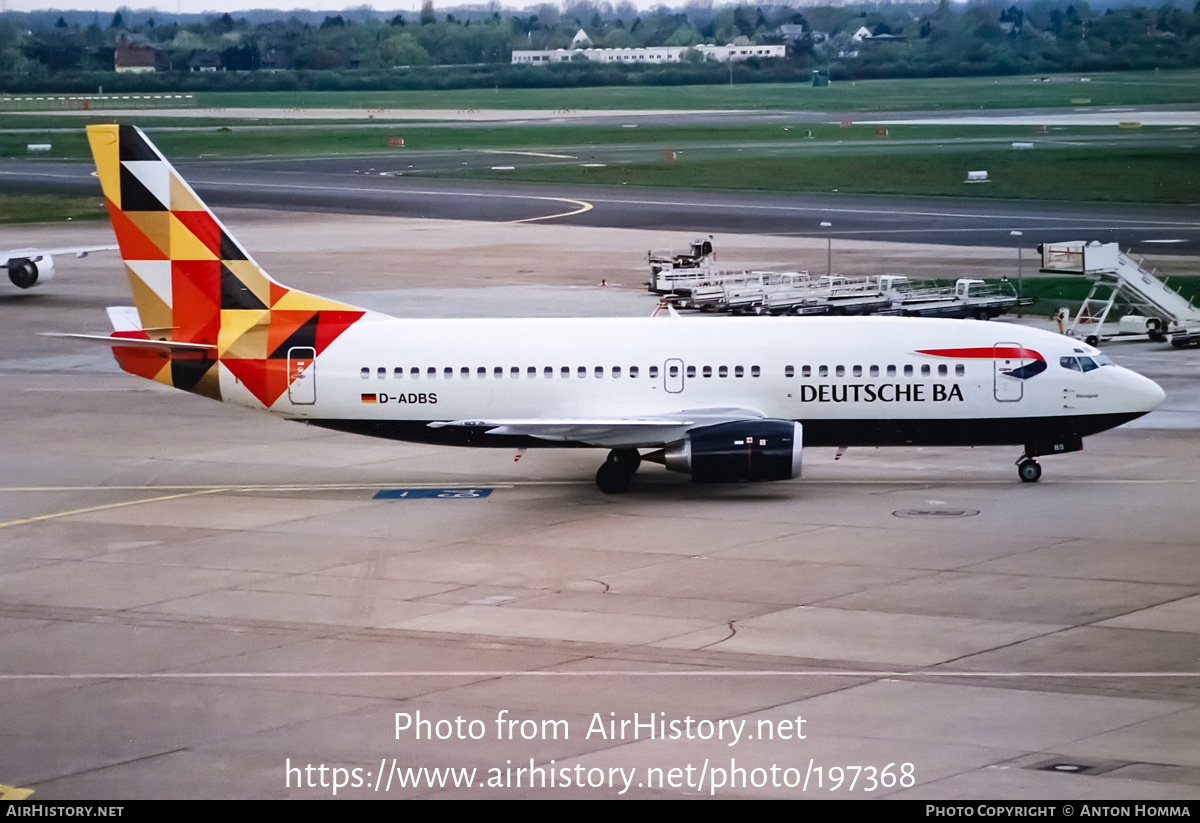 Aircraft Photo of D-ADBS | Boeing 737-31S | Deutsche BA | AirHistory.net #197368