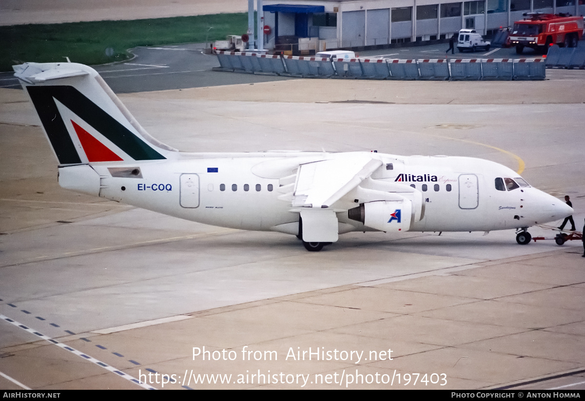 Aircraft Photo of EI-COQ | British Aerospace Avro 146-RJ70 | Alitalia Express | AirHistory.net #197403