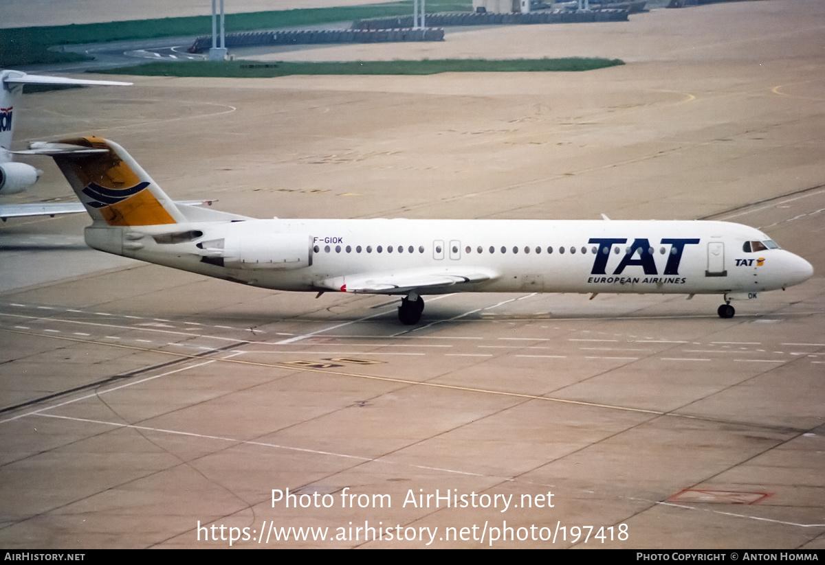 Aircraft Photo of F-GIOK | Fokker 100 (F28-0100) | TAT European Airlines | AirHistory.net #197418