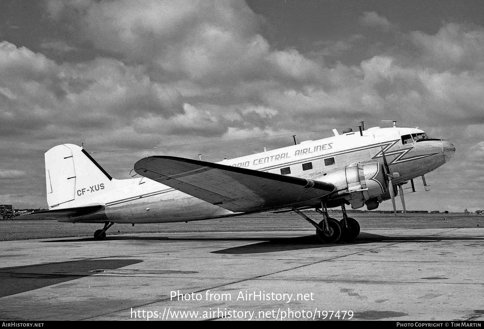 Aircraft Photo of CF-XUS | Douglas DC-3(C) | Ontario Central Airlines - OCA | AirHistory.net #197479