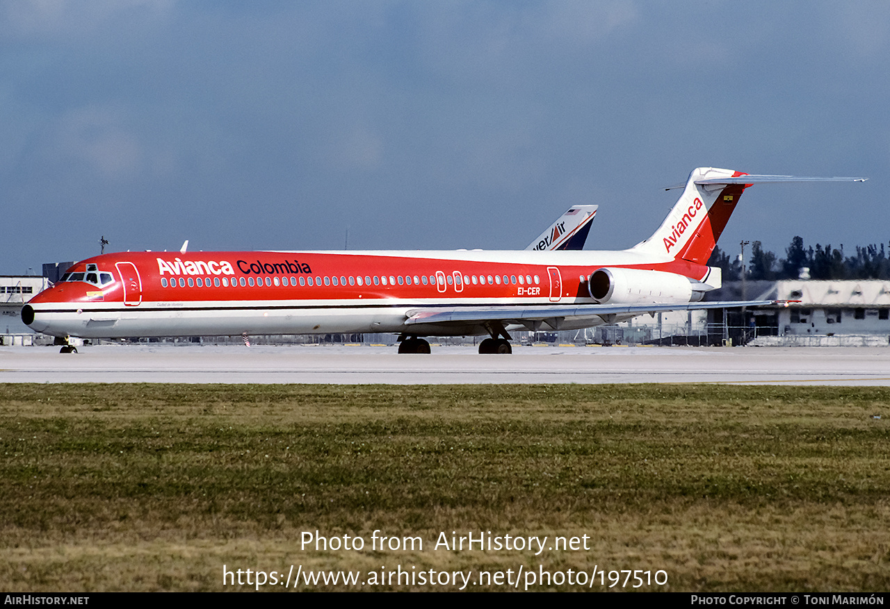 Aircraft Photo of EI-CER | McDonnell Douglas MD-83 (DC-9-83) | Avianca | AirHistory.net #197510