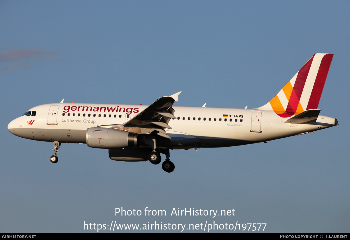 Aircraft Photo of D-AGWS | Airbus A319-132 | Germanwings | AirHistory.net #197577