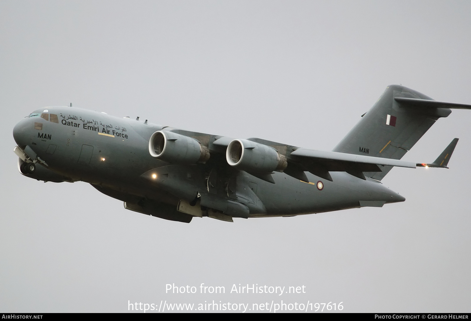 Aircraft Photo of A7-MAN / MAN | Boeing C-17A Globemaster III | Qatar - Air Force | AirHistory.net #197616