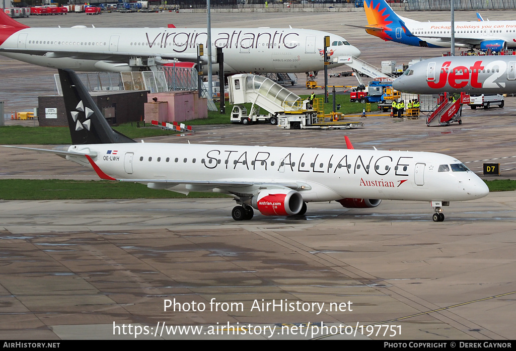 Aircraft Photo of OE-LWH | Embraer 195LR (ERJ-190-200LR) | Austrian Airlines | AirHistory.net #197751