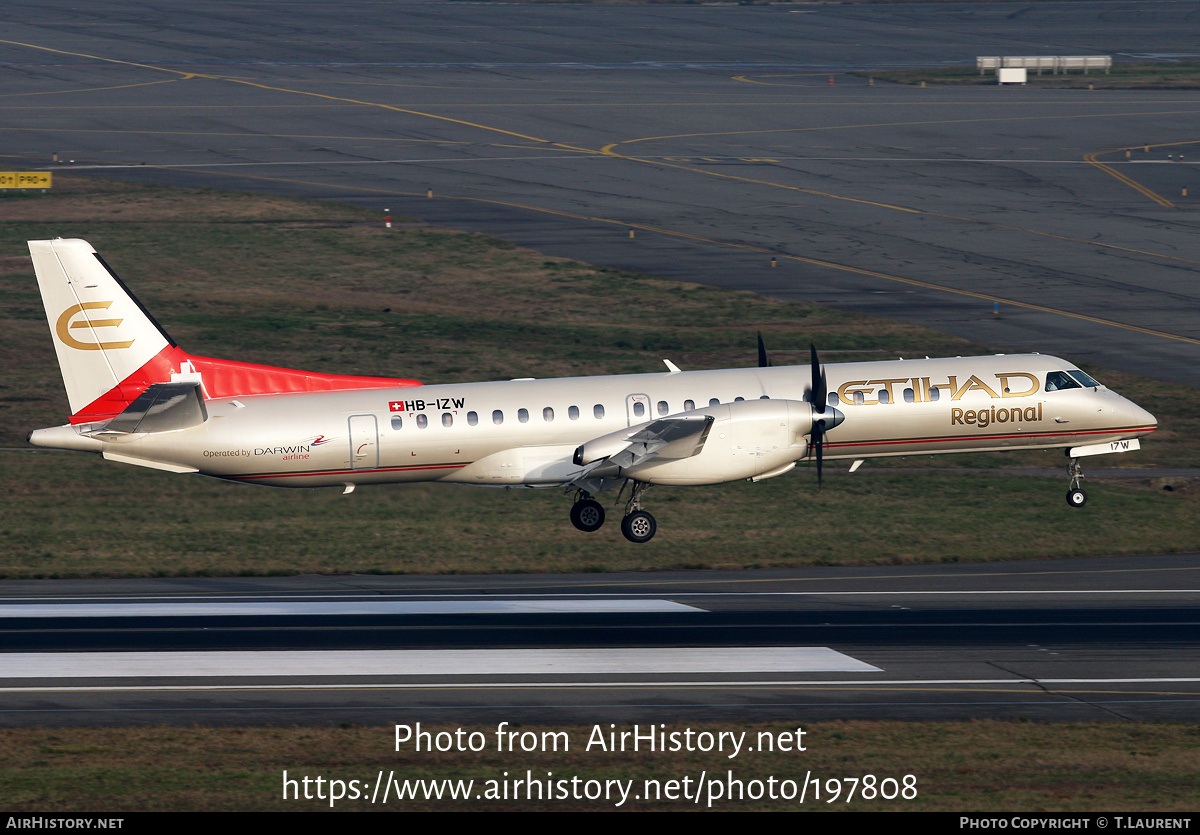 Aircraft Photo of HB-IZW | Saab 2000 | Etihad Regional | AirHistory.net #197808