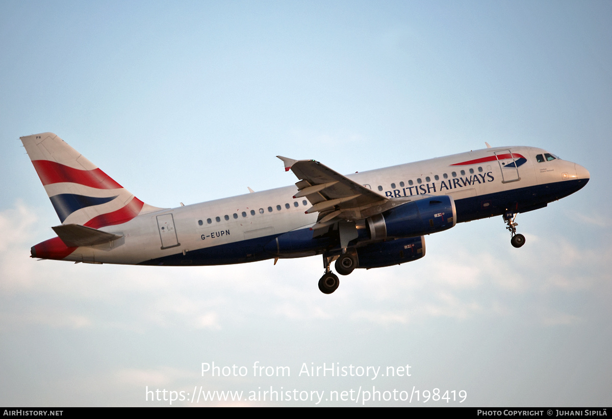 Aircraft Photo of G-EUPN | Airbus A319-131 | British Airways | AirHistory.net #198419