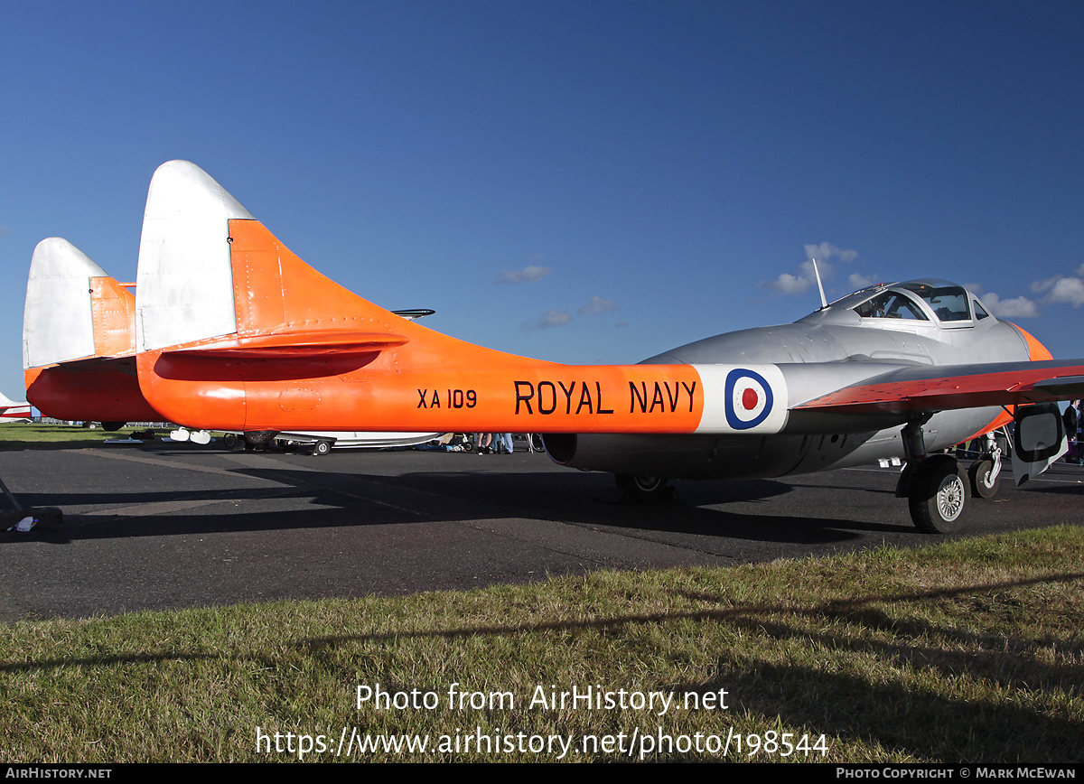 Aircraft Photo of XA109 | De Havilland D.H. 115 Sea Vampire T22 | UK - Navy | AirHistory.net #198544