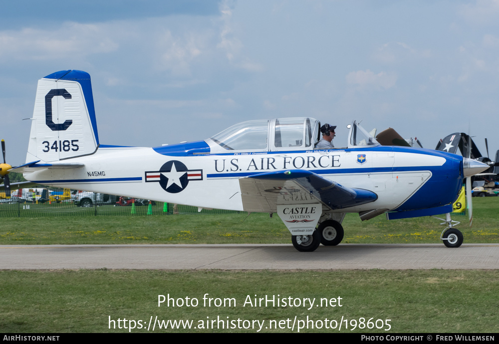 Aircraft Photo of N45MG / 34185 | Beech T-34A Mentor | Castle Aviation | USA - Air Force | AirHistory.net #198605