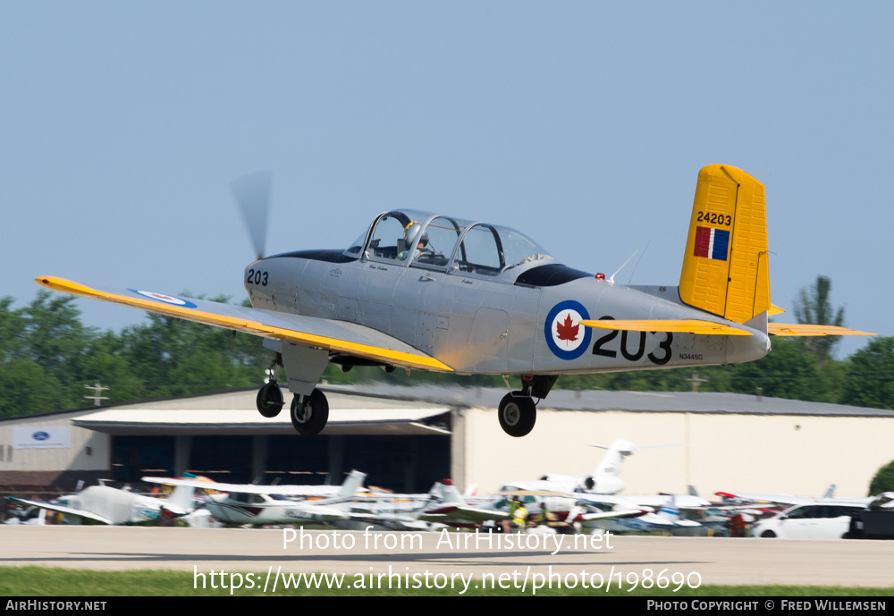 Aircraft Photo of N344SG / 24203 | Beech T-34A Mentor | Canada - Air Force | AirHistory.net #198690