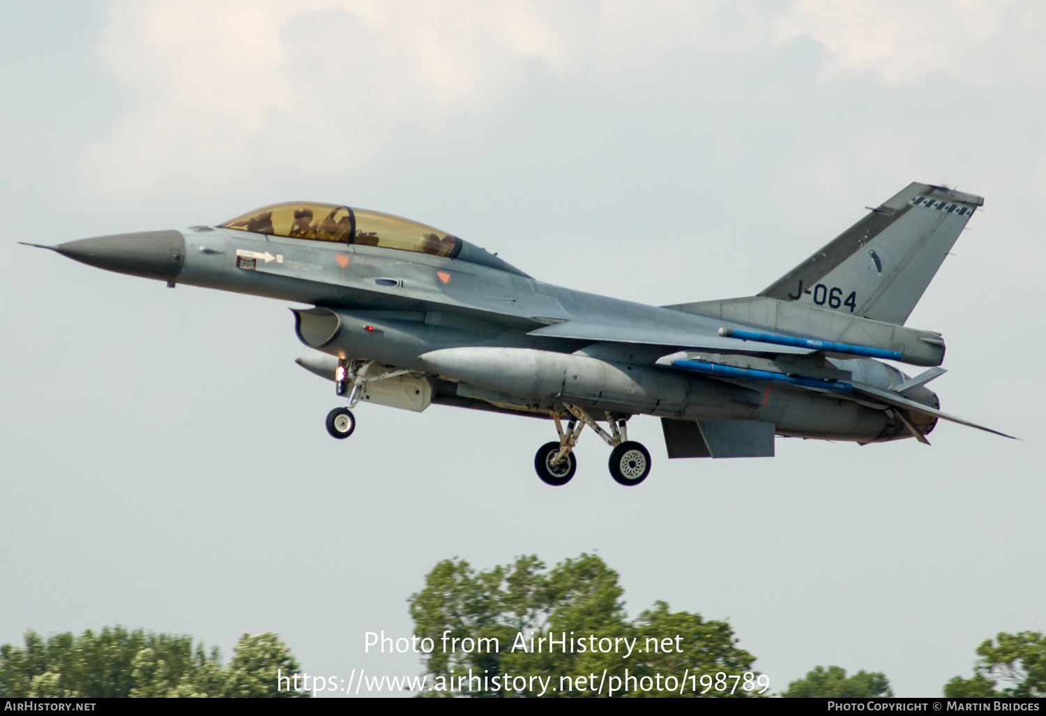 Aircraft Photo of J-064 | General Dynamics F-16BM Fighting Falcon | Netherlands - Air Force | AirHistory.net #198789