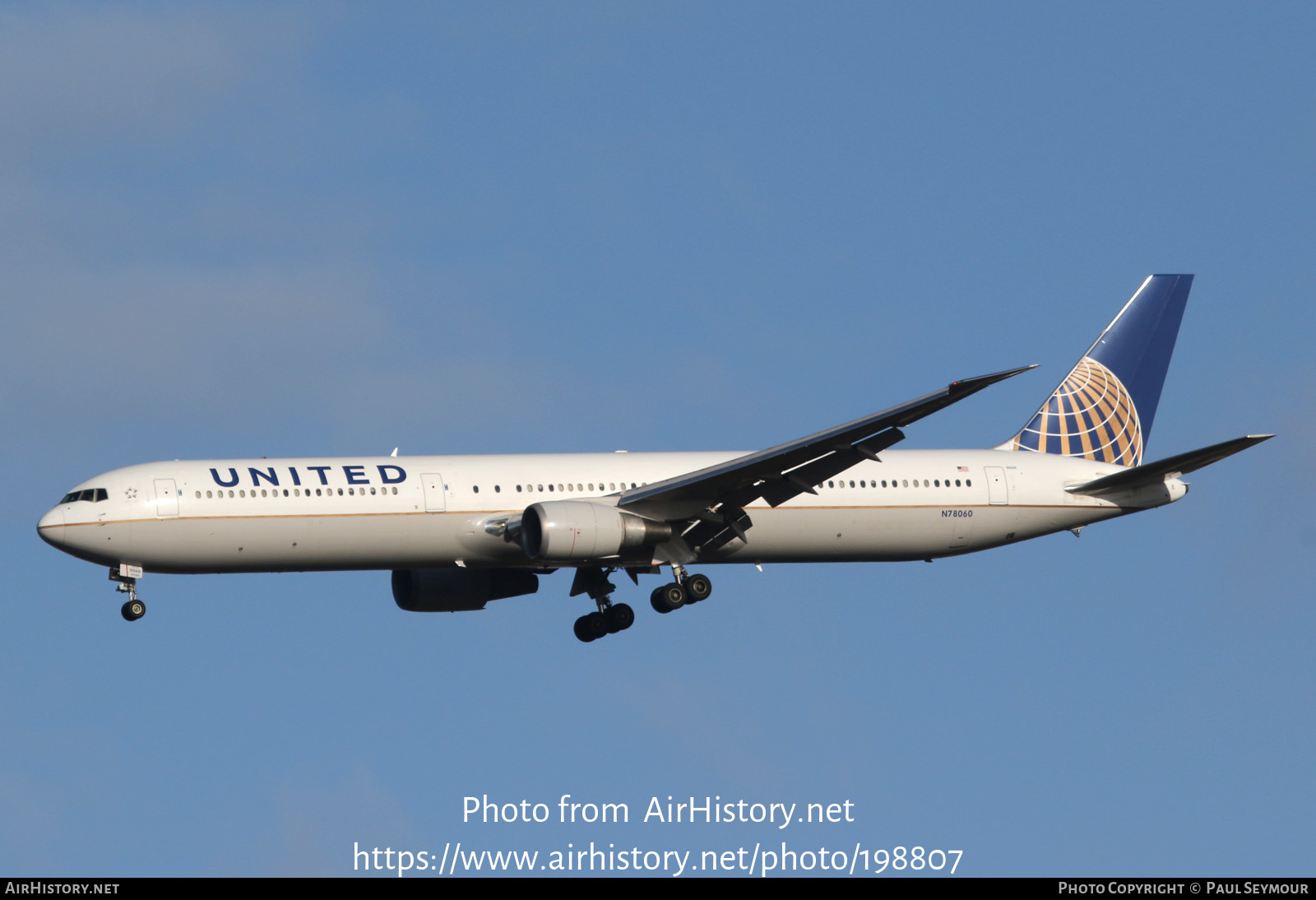 Aircraft Photo of N78060 | Boeing 767-424/ER | United Airlines | AirHistory.net #198807