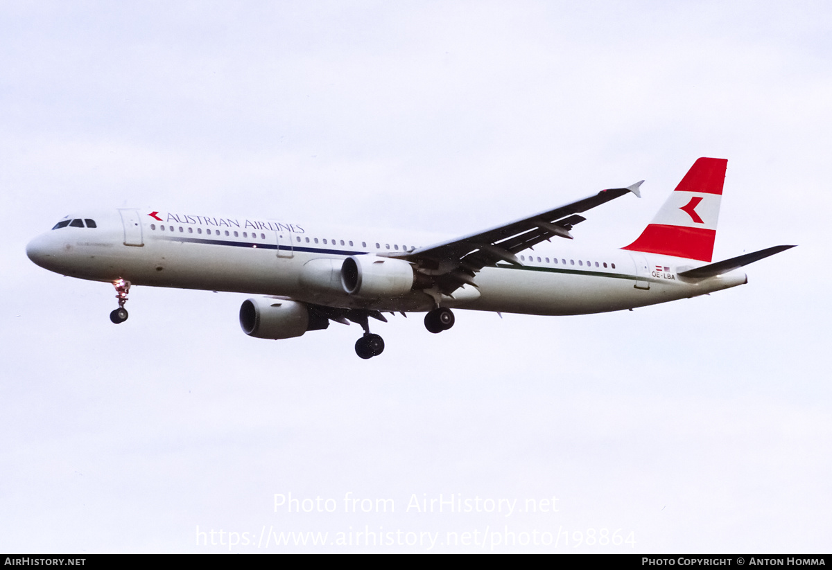 Aircraft Photo of OE-LBA | Airbus A321-111 | Austrian Airlines | AirHistory.net #198864