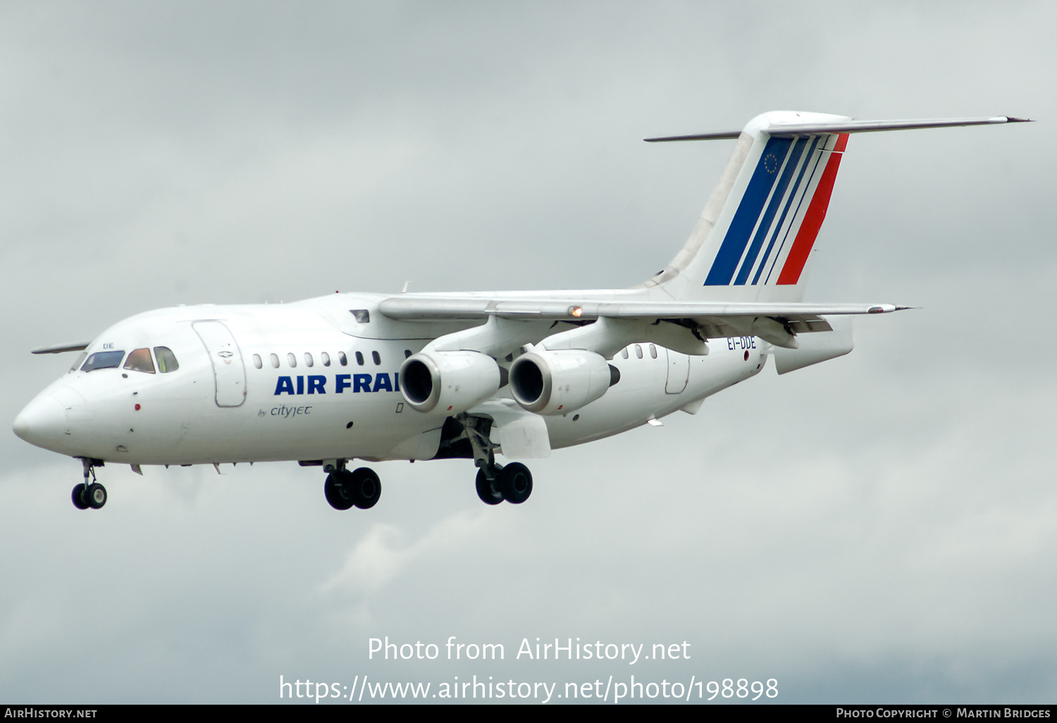 Aircraft Photo of EI-DDE | British Aerospace BAe-146-200A | Air France | AirHistory.net #198898