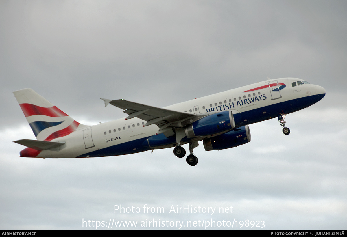 Aircraft Photo of G-EUPK | Airbus A319-131 | British Airways | AirHistory.net #198923