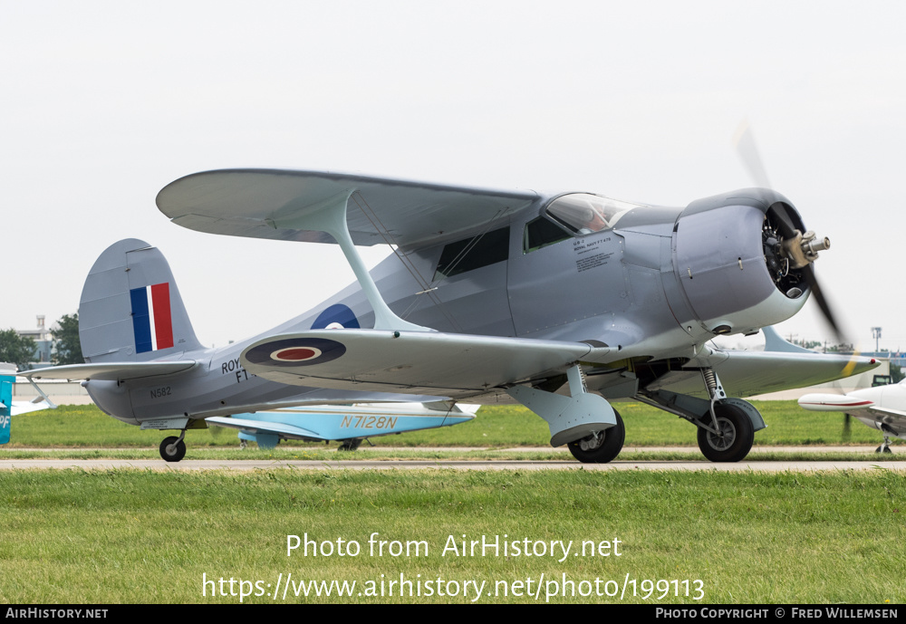 Aircraft Photo of N582 / FT478 | Beech D17S | UK - Navy | AirHistory.net #199113