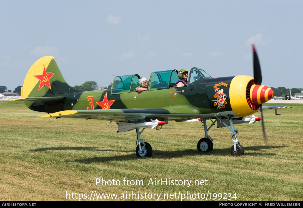 Aircraft Photo of N152JB / 3 red | Yakovlev Yak-52 | Soviet Union - Air Force | AirHistory.net #199234