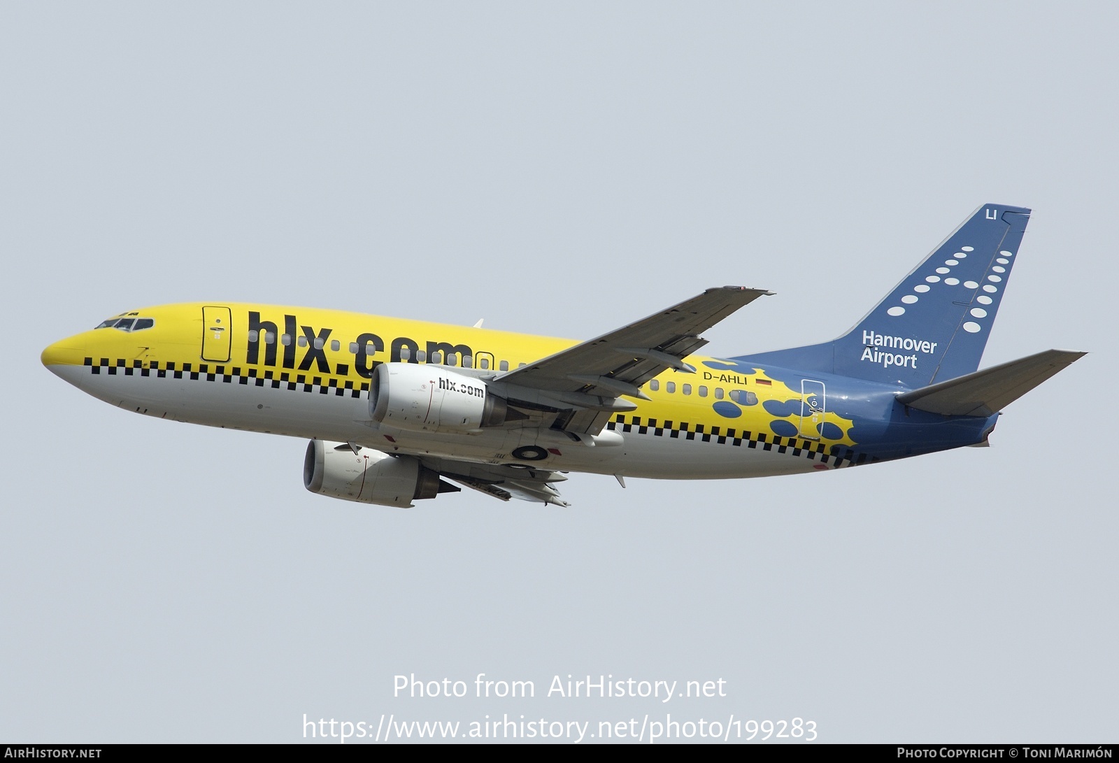 Aircraft Photo of D-AHLI | Boeing 737-5K5 | Hapag-Lloyd Express | AirHistory.net #199283