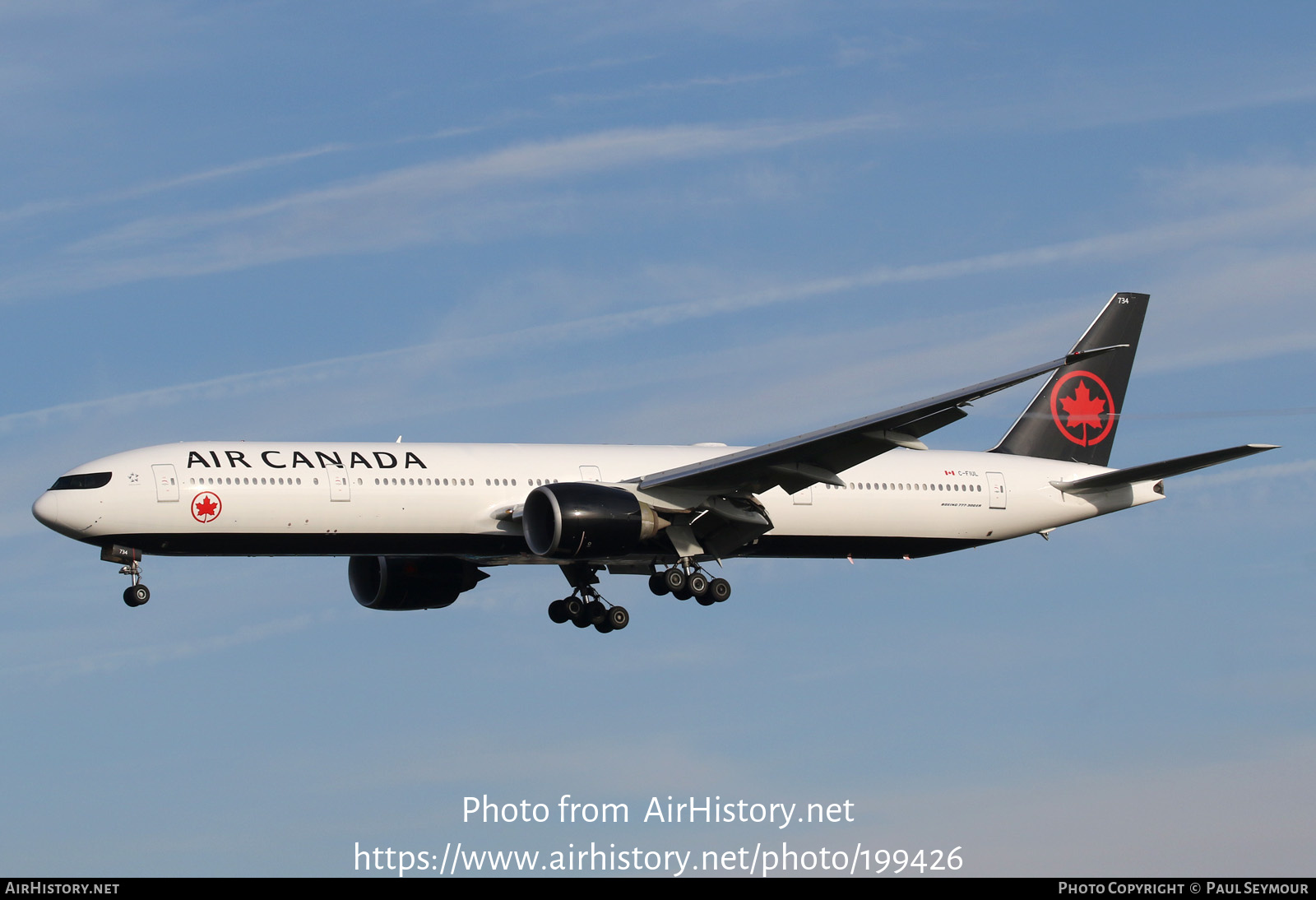 Aircraft Photo of C-FIUL | Boeing 777-333/ER | Air Canada | AirHistory.net #199426