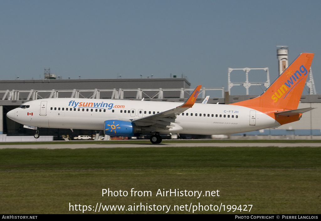 Aircraft Photo of C-FTJH | Boeing 737-8BK | Sunwing Airlines | AirHistory.net #199427