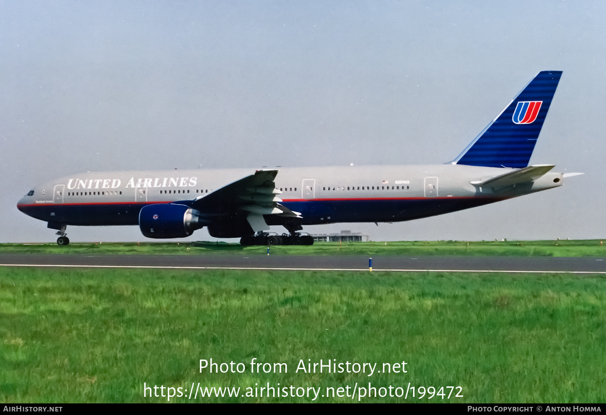 Aircraft Photo of N204UA | Boeing 777-222/ER | United Airlines | AirHistory.net #199472