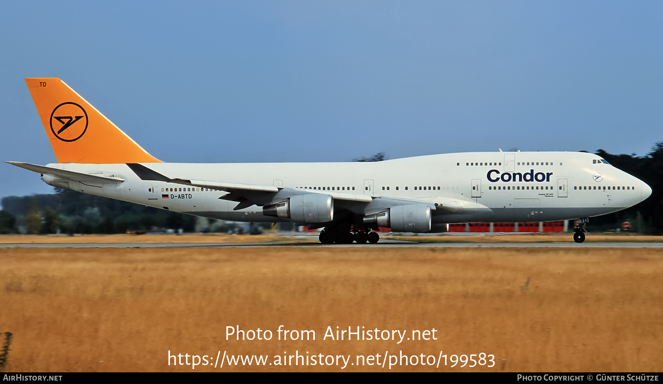 Aircraft Photo of D-ABTD | Boeing 747-430M | Condor Flugdienst | AirHistory.net #199583