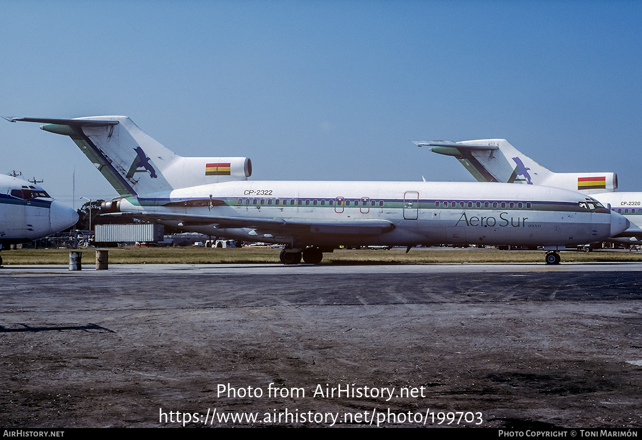 Aircraft Photo of CP-2322 | Boeing 727-23 | AeroSur | AirHistory.net #199703