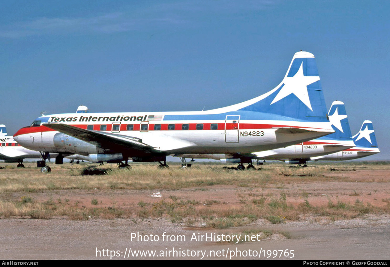 Aircraft Photo of N94223 | Convair 600 | Texas International Airlines | AirHistory.net #199765