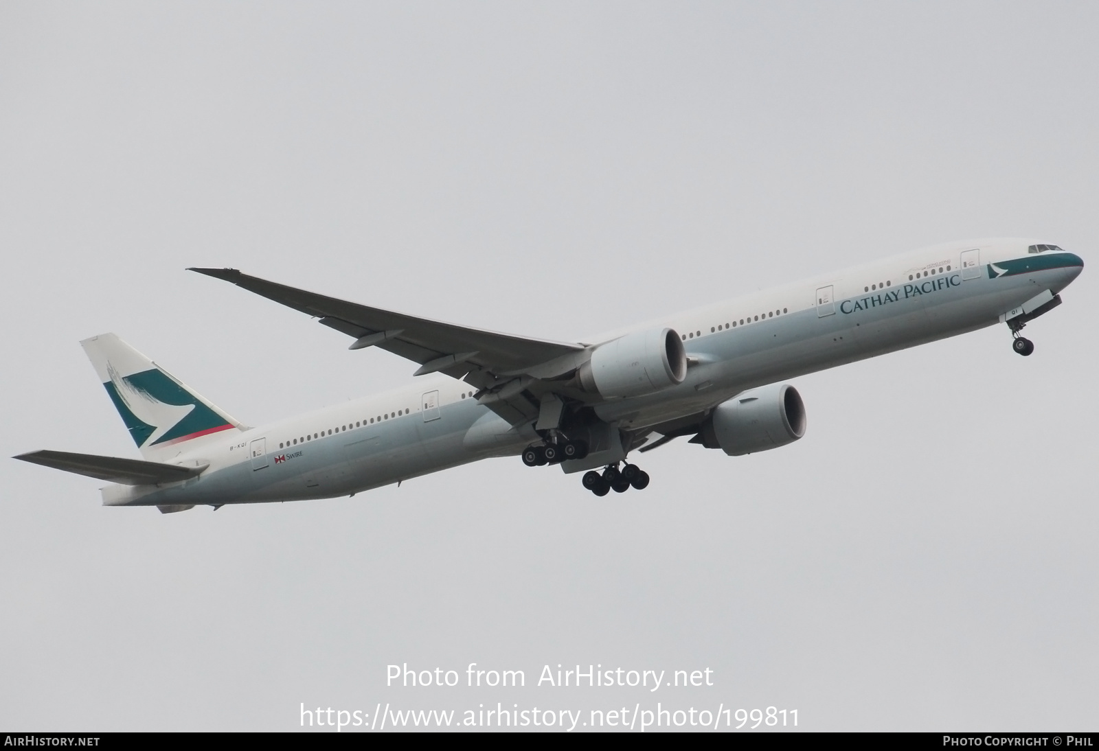 Aircraft Photo of B-KQI | Boeing 777-367/ER | Cathay Pacific Airways | AirHistory.net #199811